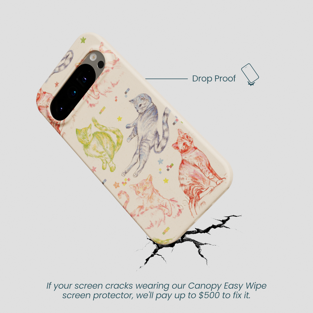 Seashell Cat Sketchbook Google Pixel 9/9 Pro Case