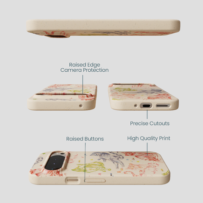Seashell Cat Sketchbook Google Pixel 9/9 Pro Case