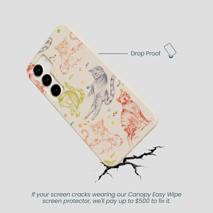 Seashell Cat Sketchbook Samsung Galaxy S23 Case