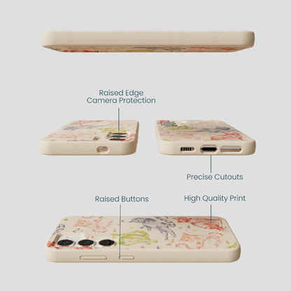 Seashell Cat Sketchbook Samsung Galaxy S23 Case
