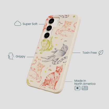 Seashell Cat Sketchbook Samsung Galaxy S23 Case