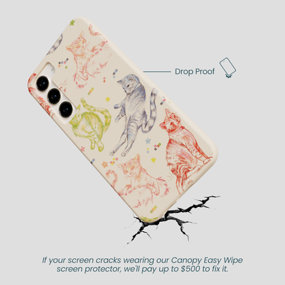 Seashell Cat Sketchbook Samsung Galaxy S24+(Plus) Case