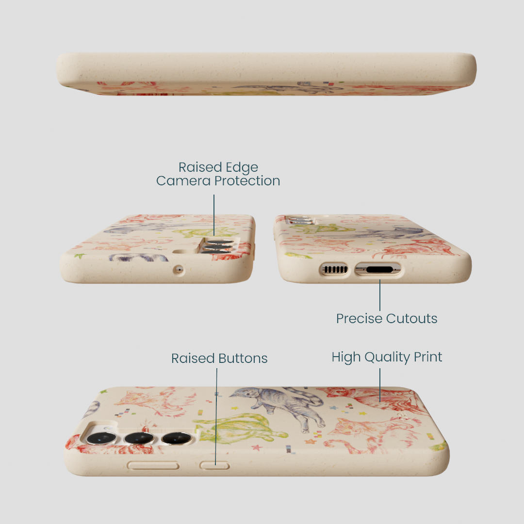 Seashell Cat Sketchbook Samsung Galaxy S24+(Plus) Case