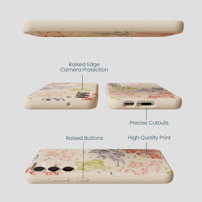 Seashell Cat Sketchbook Samsung Galaxy S24+(Plus) Case