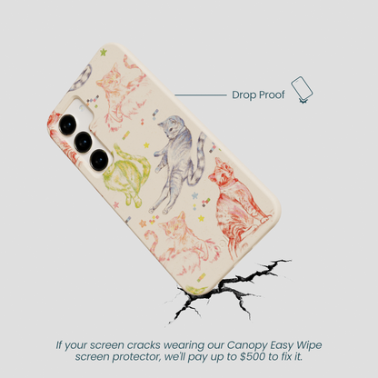 Seashell Cat Sketchbook Samsung Galaxy S24 Case