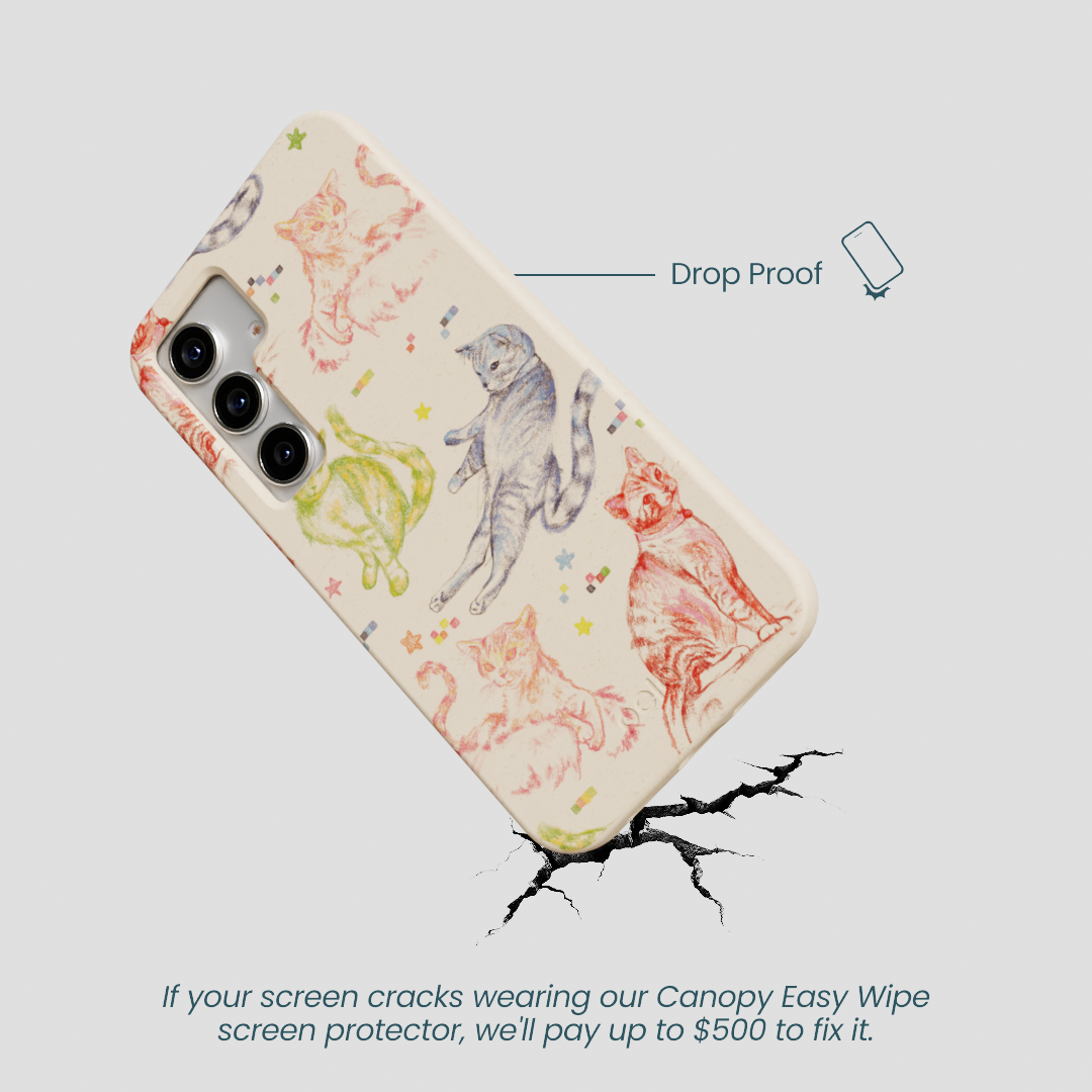 Seashell Cat Sketchbook Samsung Galaxy S25 Case