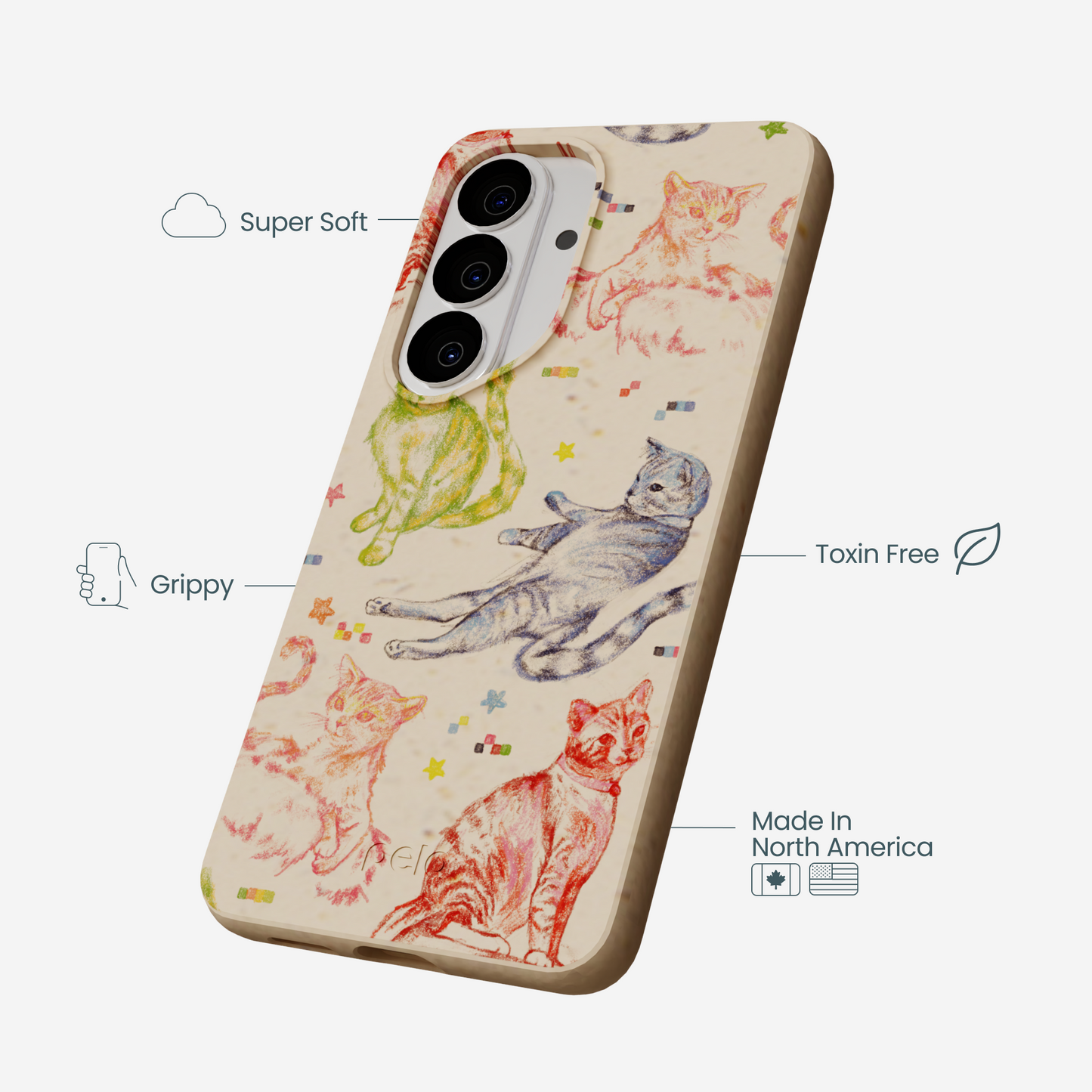 Seashell Cat Sketchbook Samsung Galaxy S26 Case