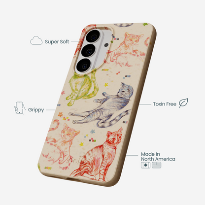 Seashell Cat Sketchbook Samsung Galaxy S26 Case