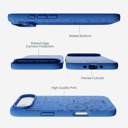 Electric Blue Changing Gears iPhone Air Case