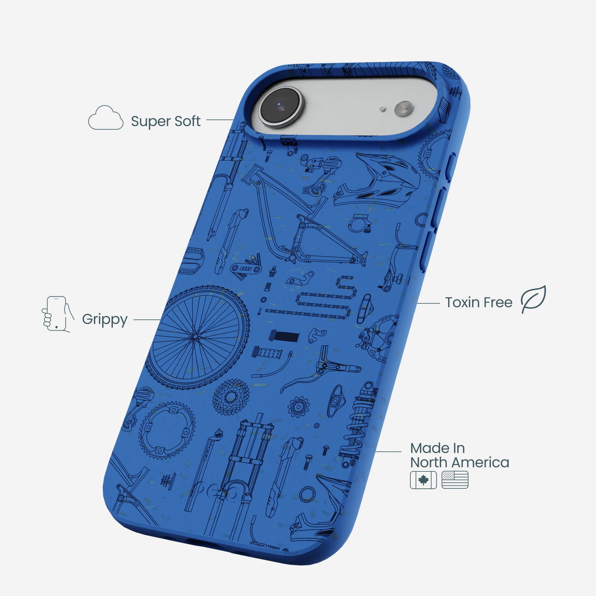Electric Blue Changing Gears iPhone Air Case