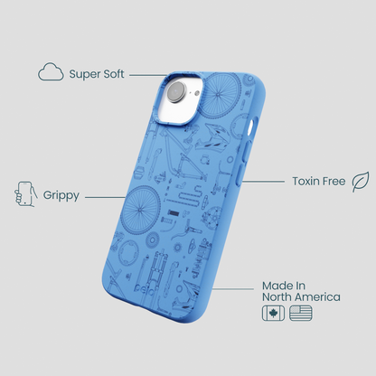 Electric Blue Changing Gears iPhone 16e/17e Case