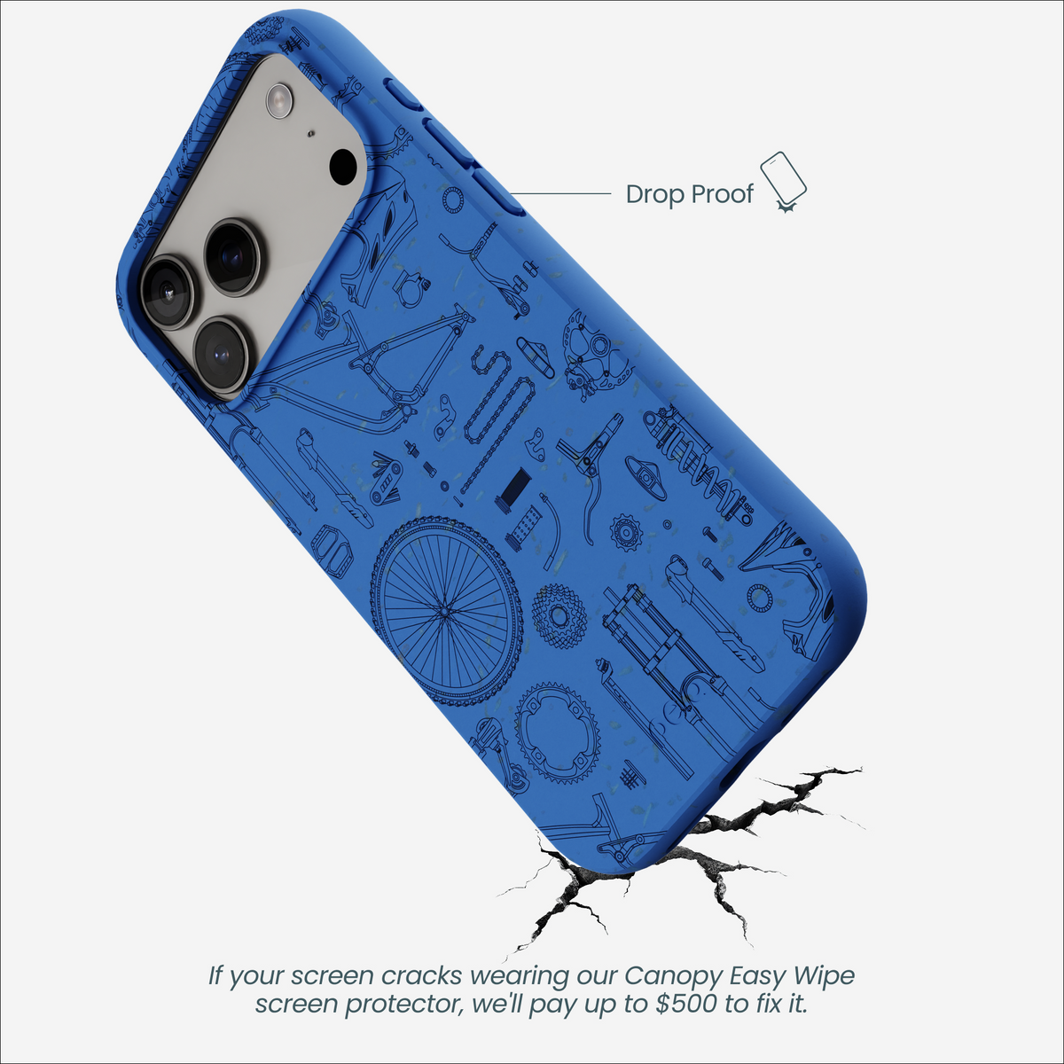 Electric Blue Changing Gears iPhone 17 Pro Max Case