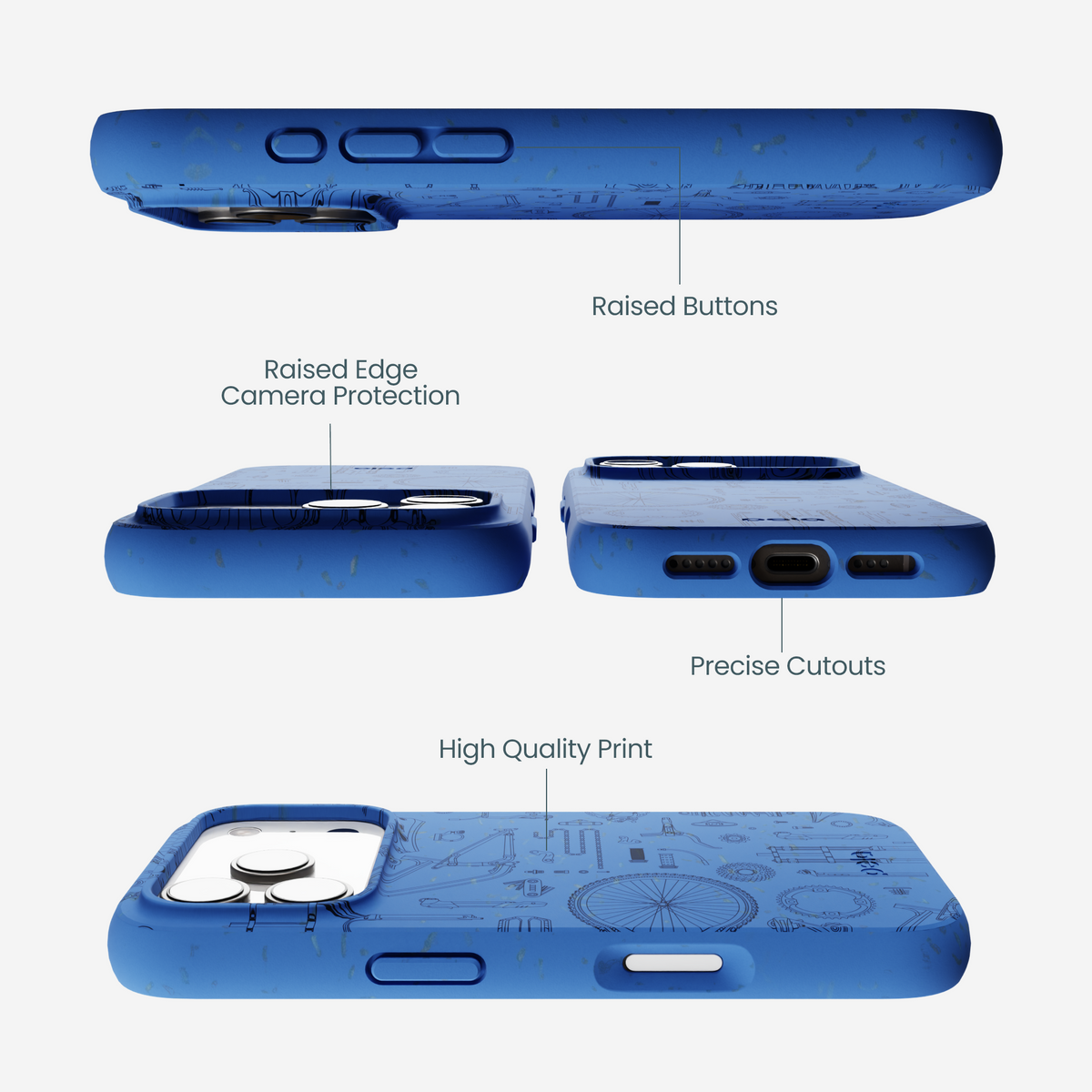 Electric Blue Changing Gears iPhone 17 Pro Case