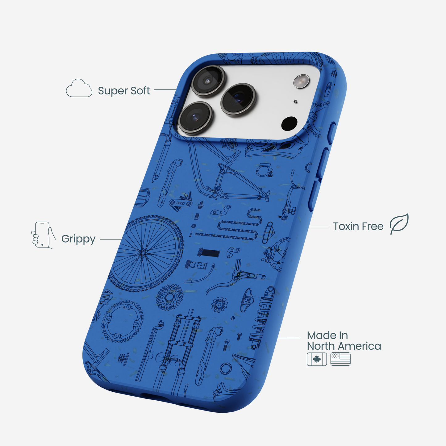 Electric Blue Changing Gears iPhone 17 Pro Case