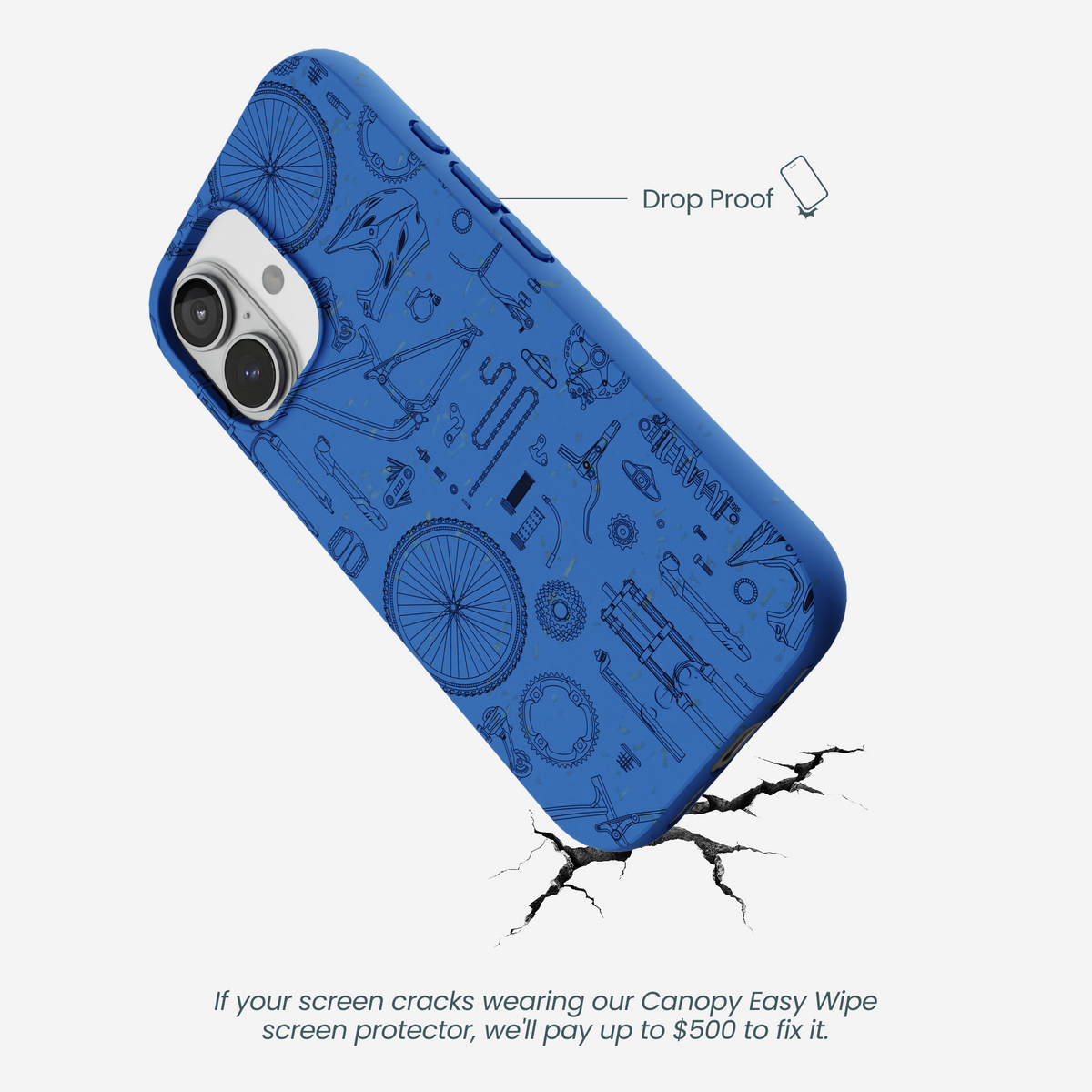 Electric Blue Changing Gears iPhone 17 Case