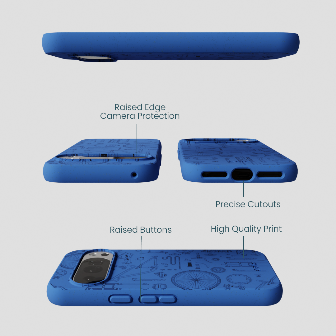 Electric Blue Changing Gears Google Pixel 10/10 Pro Case