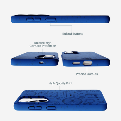 Electric Blue Changing Gears Samsung Galaxy S26 Case
