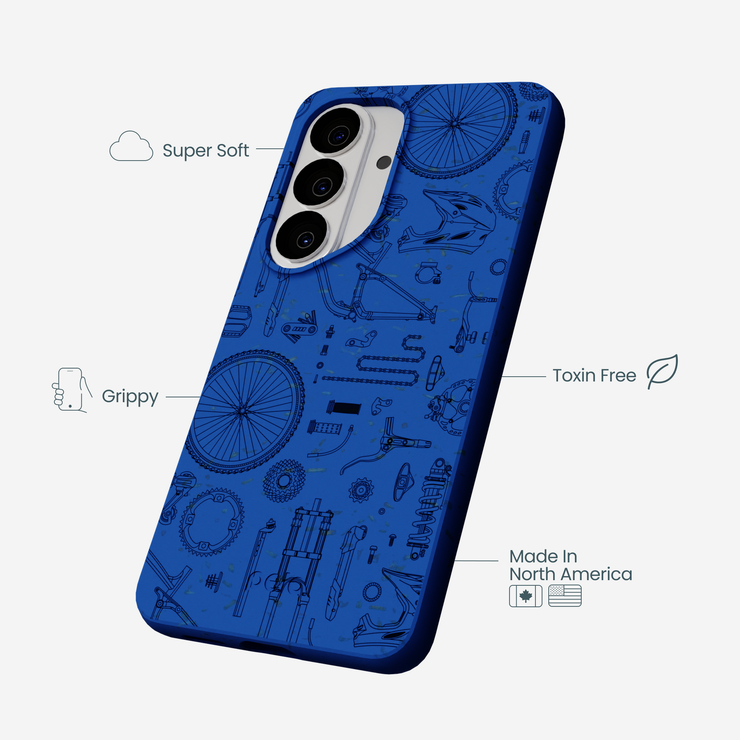 Electric Blue Changing Gears Samsung Galaxy S26 Case