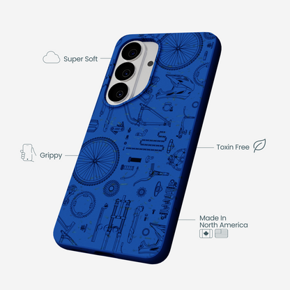 Electric Blue Changing Gears Samsung Galaxy S26 Case