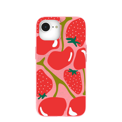 Bubblegum Pink Cherry Berry iPhone 16e/17e Case