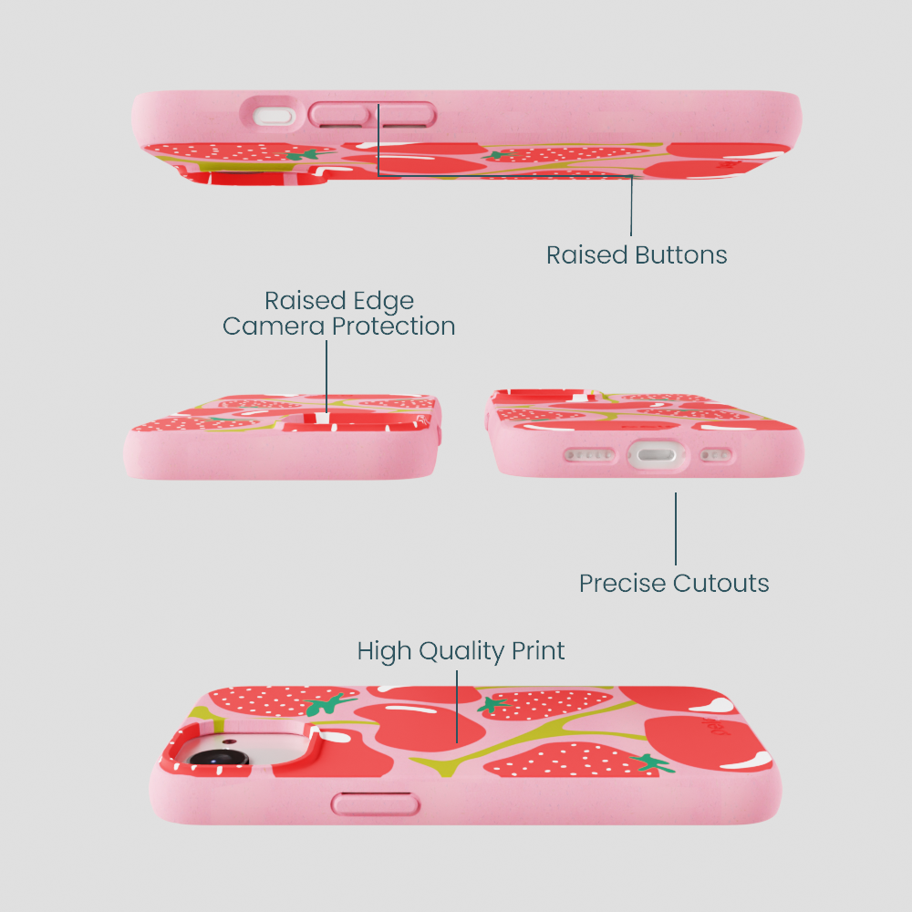 Bubblegum Pink Cherry Berry iPhone 16e/17e Case