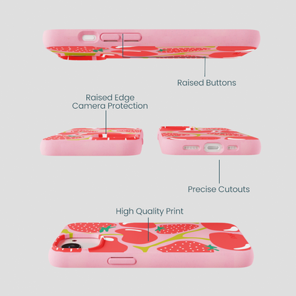 Bubblegum Pink Cherry Berry iPhone 16e/17e Case