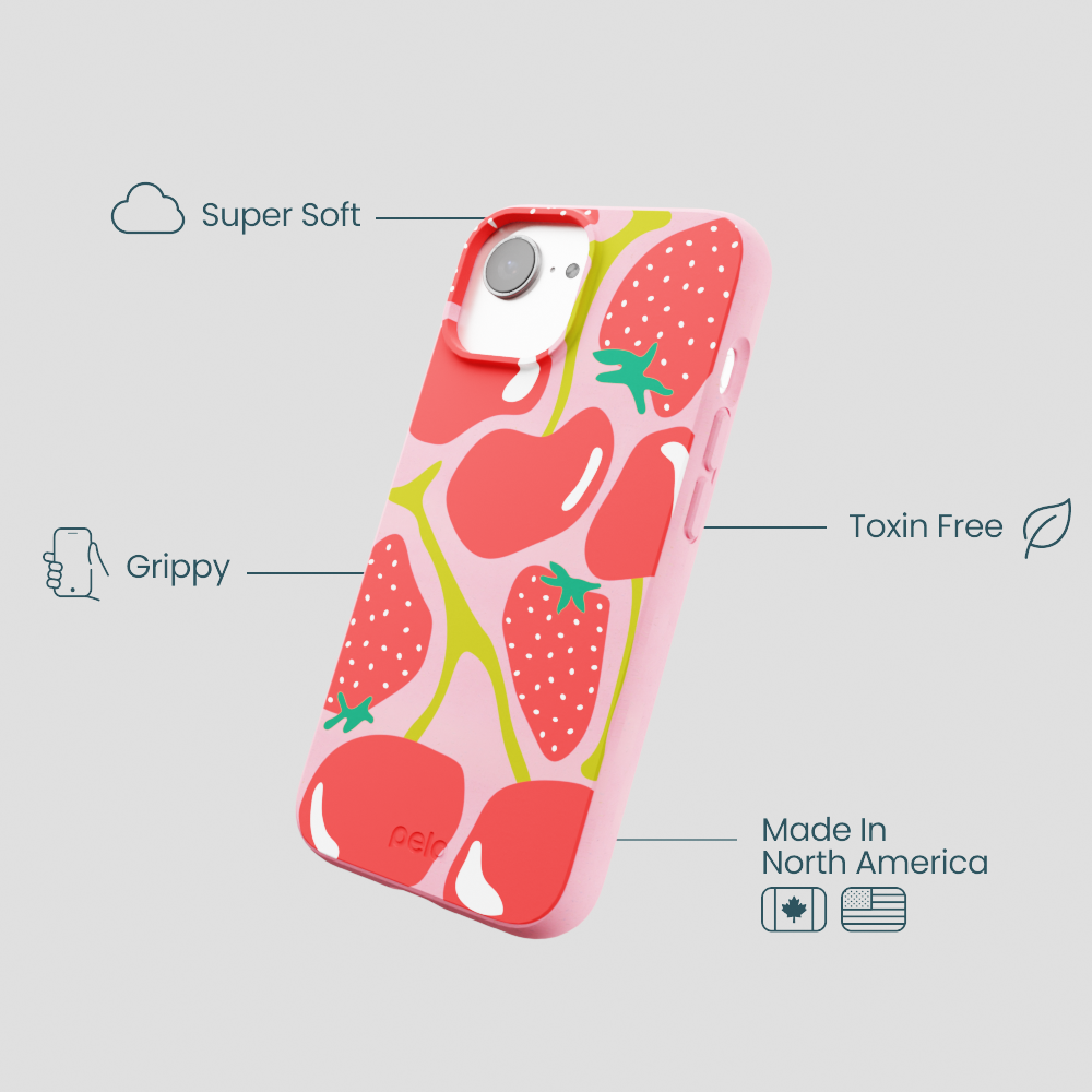 Bubblegum Pink Cherry Berry iPhone 16e/17e Case