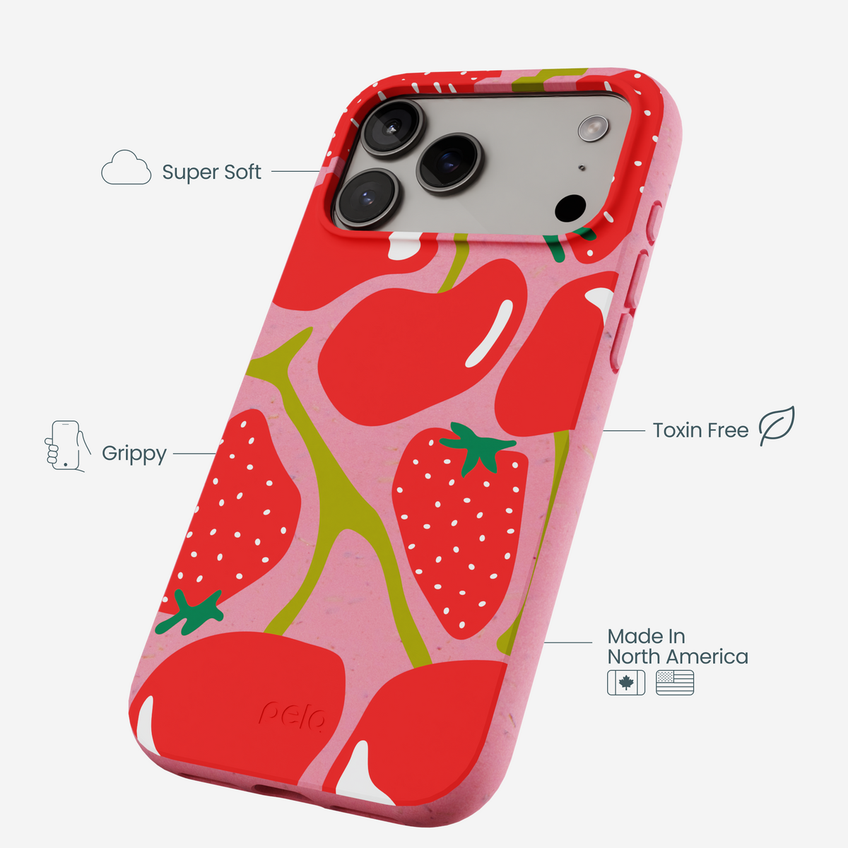 Bubblegum Pink Cherry Berry iPhone 17 Pro Max Case