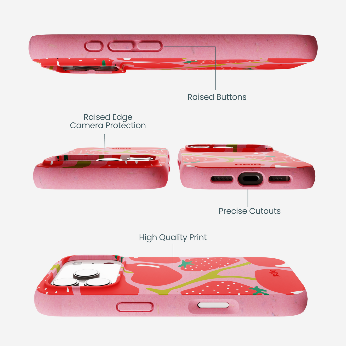 Bubblegum Pink Cherry Berry iPhone 17 Pro Case