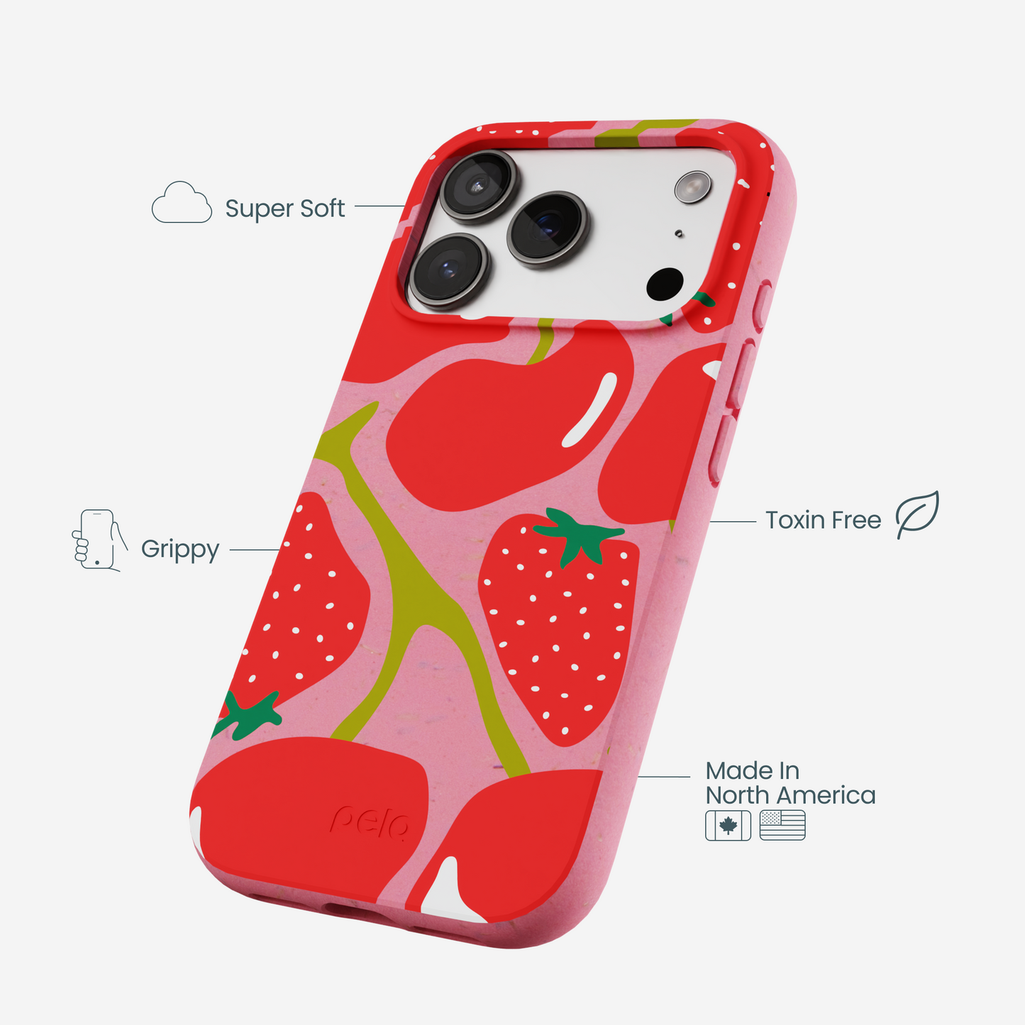 Bubblegum Pink Cherry Berry iPhone 17 Pro Case