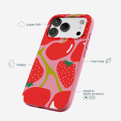 Bubblegum Pink Cherry Berry iPhone 17 Pro Case