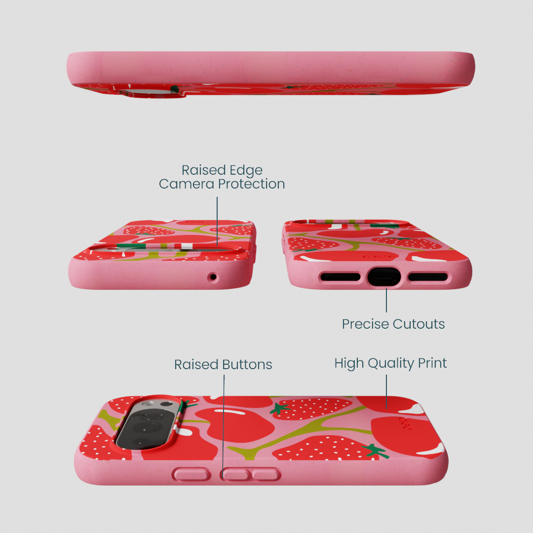 Bubblegum Pink Cherry Berry Google Pixel 10/10 Pro Case