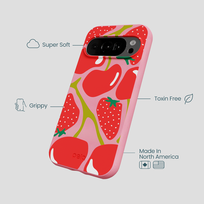 Bubblegum Pink Cherry Berry Google Pixel 10/10 Pro Case