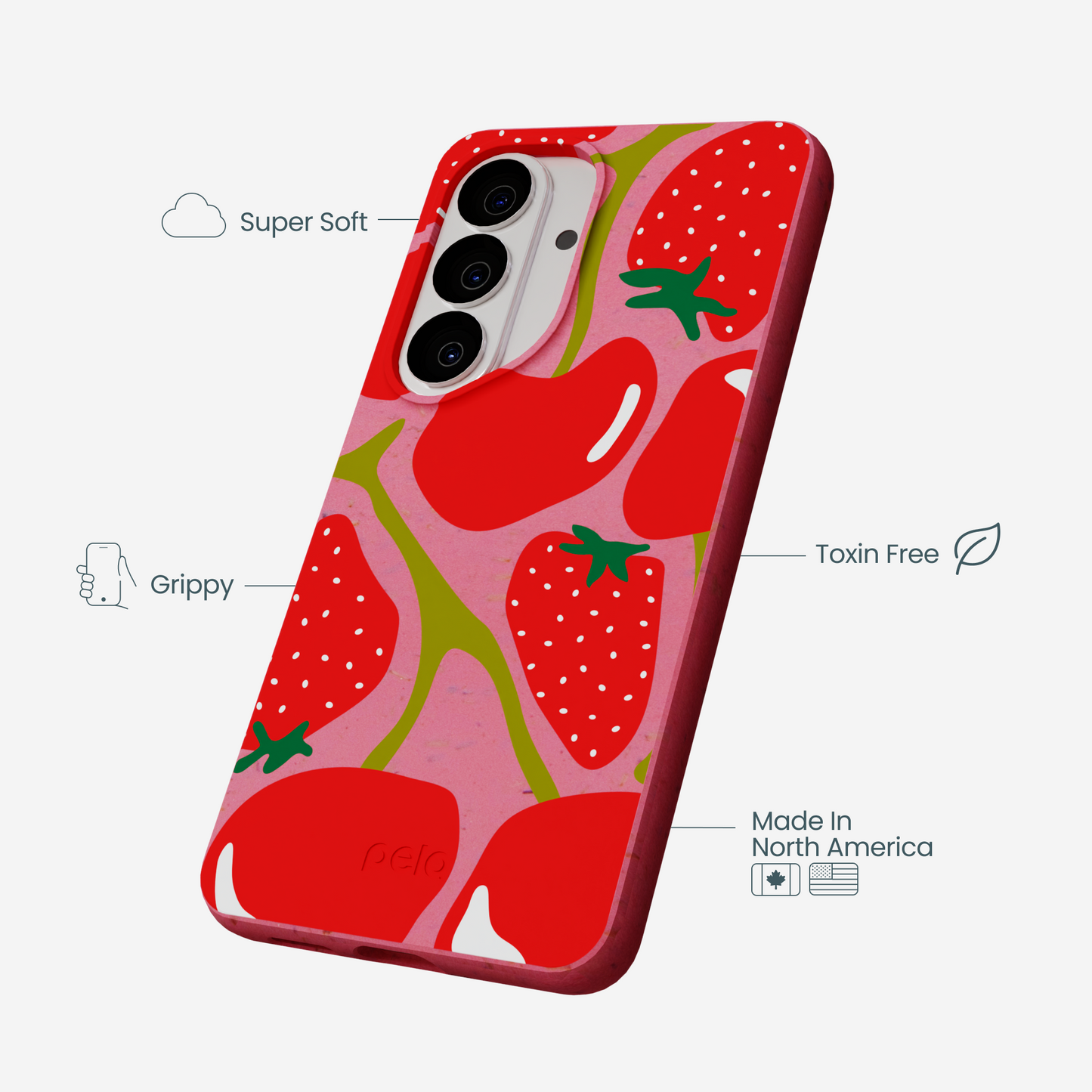 Bubblegum Pink Cherry Berry Samsung Galaxy S26 Case