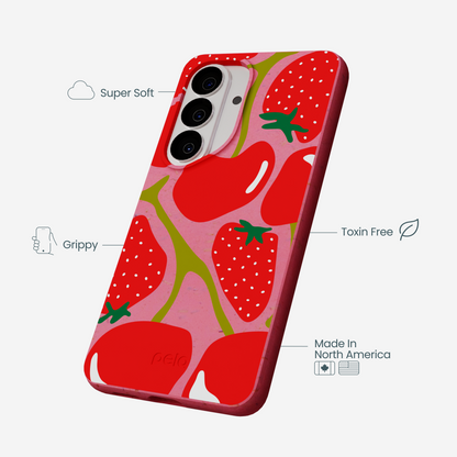Bubblegum Pink Cherry Berry Samsung Galaxy S26 Case