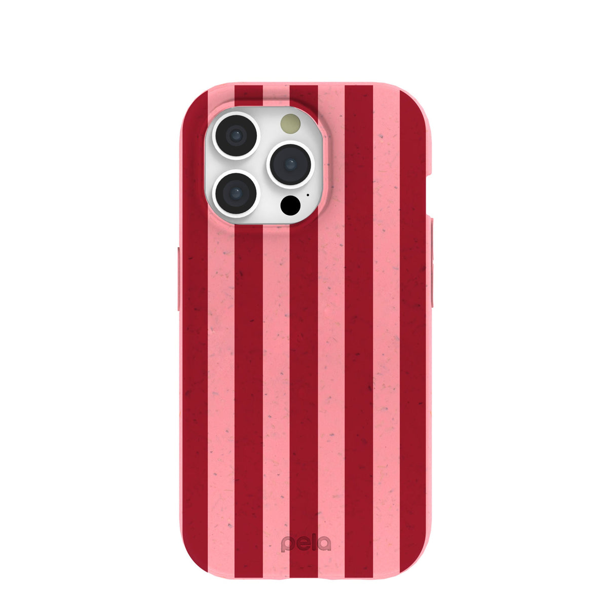 Bubblegum Pink Cherry Stripes iPhone 15 Pro Case