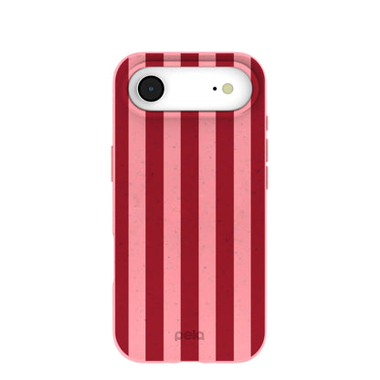Bubblegum Pink Cherry Stripes iPhone Air Case