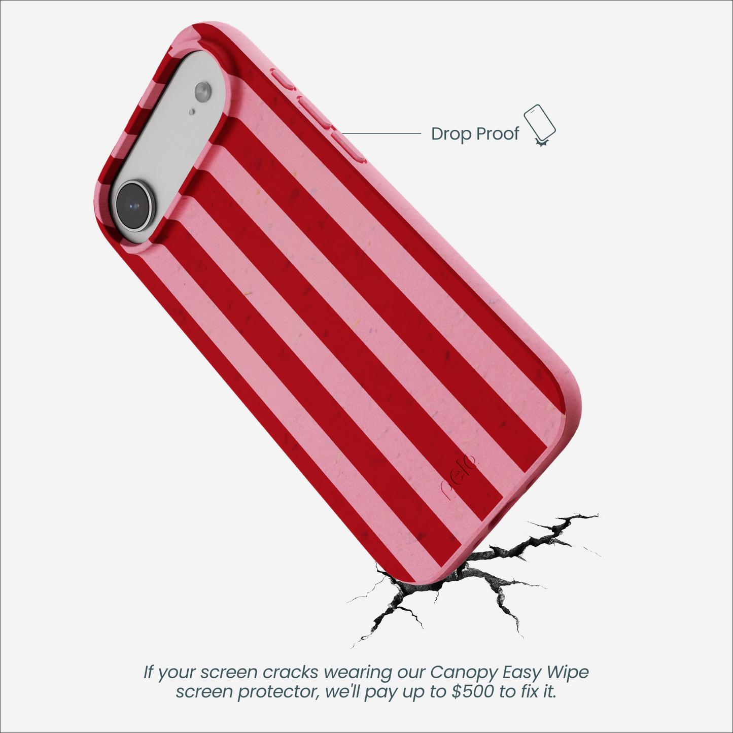 Bubblegum Pink Cherry Stripes iPhone Air Case