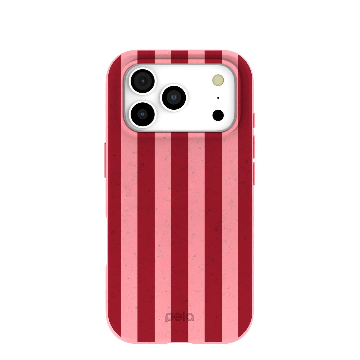 Bubblegum Pink Cherry Stripes iPhone 17 Pro Case