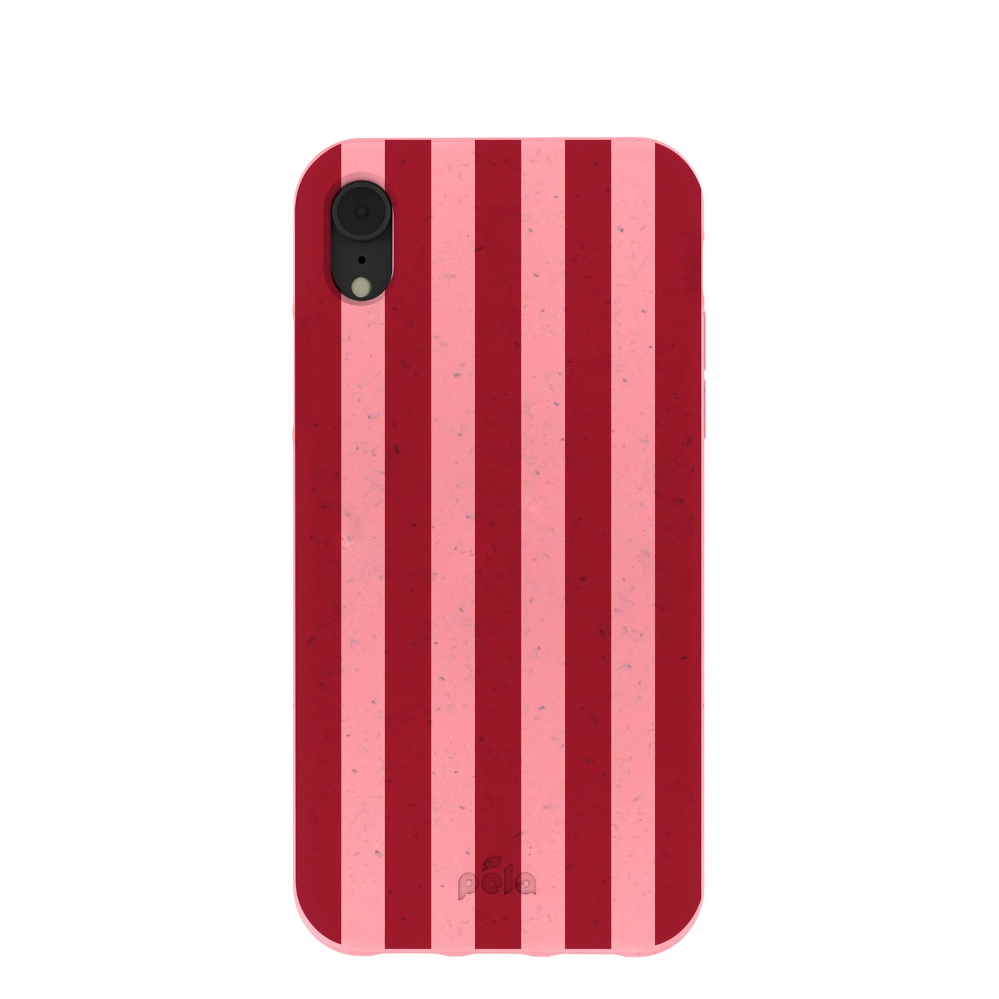 Bubblegum Pink Cherry Stripes iPhone XR Case