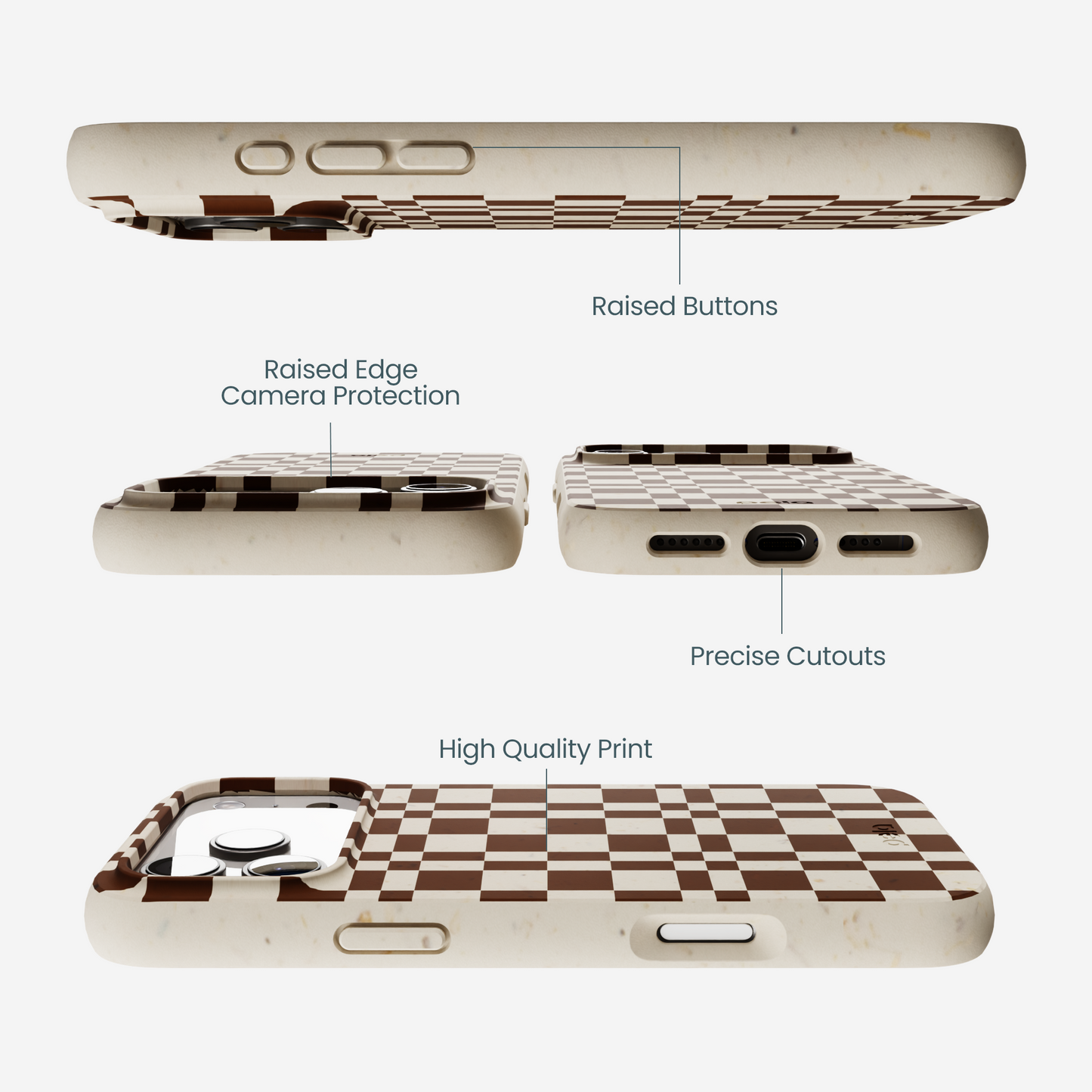 London Fog Chestnut Checkers iPhone 17 Pro Max Case