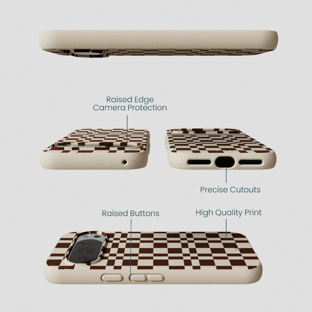 London Fog Chestnut Checkers Google Pixel 10/10 Pro Case