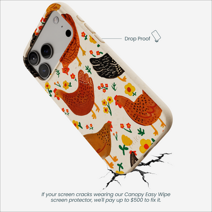 Seashell Chicken Garden iPhone 17 Pro Max Case
