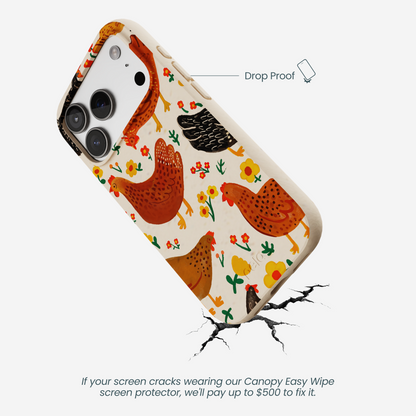 Seashell Chicken Garden iPhone 17 Pro Case