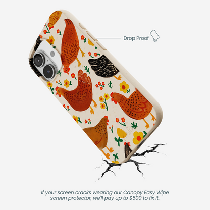 Seashell Chicken Garden iPhone 17 Case