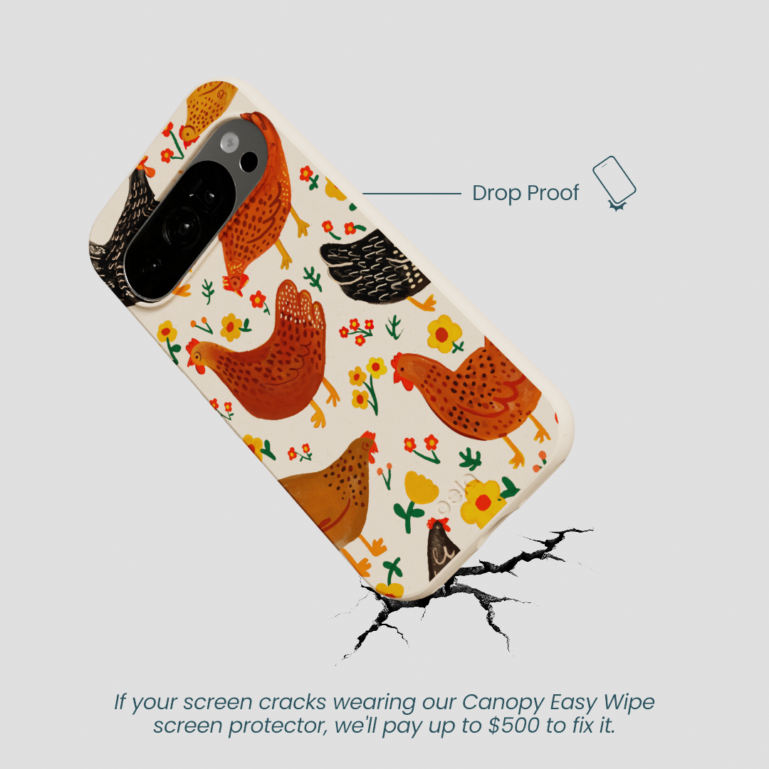 Seashell Chicken Garden Google Pixel 10/10 Pro Case