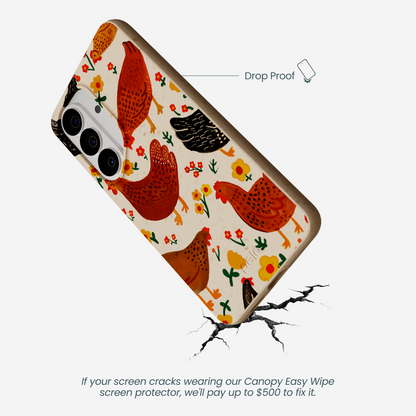 Seashell Chicken Garden Samsung Galaxy S26 Case