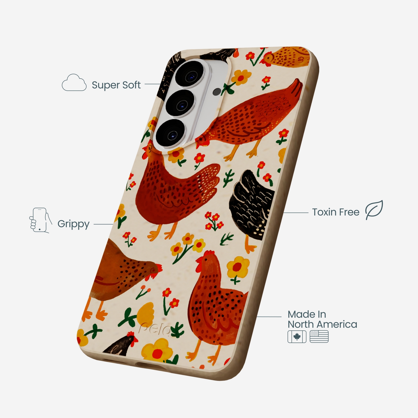 Seashell Chicken Garden Samsung Galaxy S26 Case