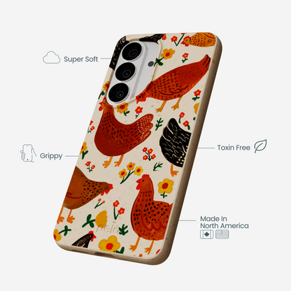 Seashell Chicken Garden Samsung Galaxy S26 Case