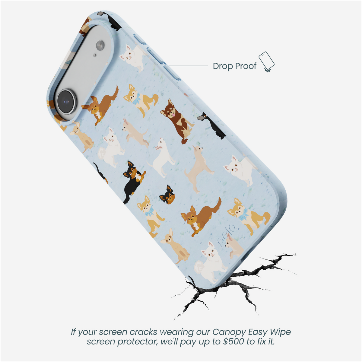 Powder Blue Chihuahua Charms iPhone Air Case